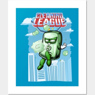 cleaning league green soap Posters and Art